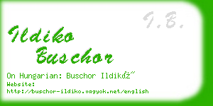 ildiko buschor business card